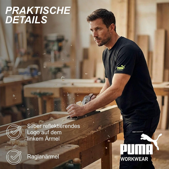 PUMA Workwear Herren Shirt aus 100% Baumwolle - Strapazierfähiges und atmungsaktives Gewebe - Bequem