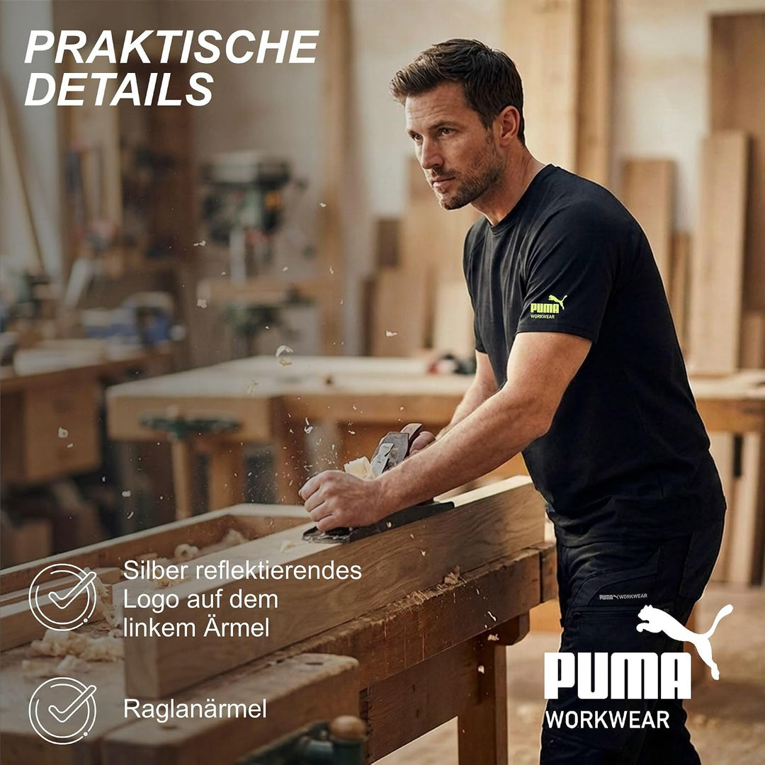 PUMA Workwear Herren Shirt aus 100% Baumwolle - Strapazierfähiges und atmungsaktives Gewebe - Bequem
