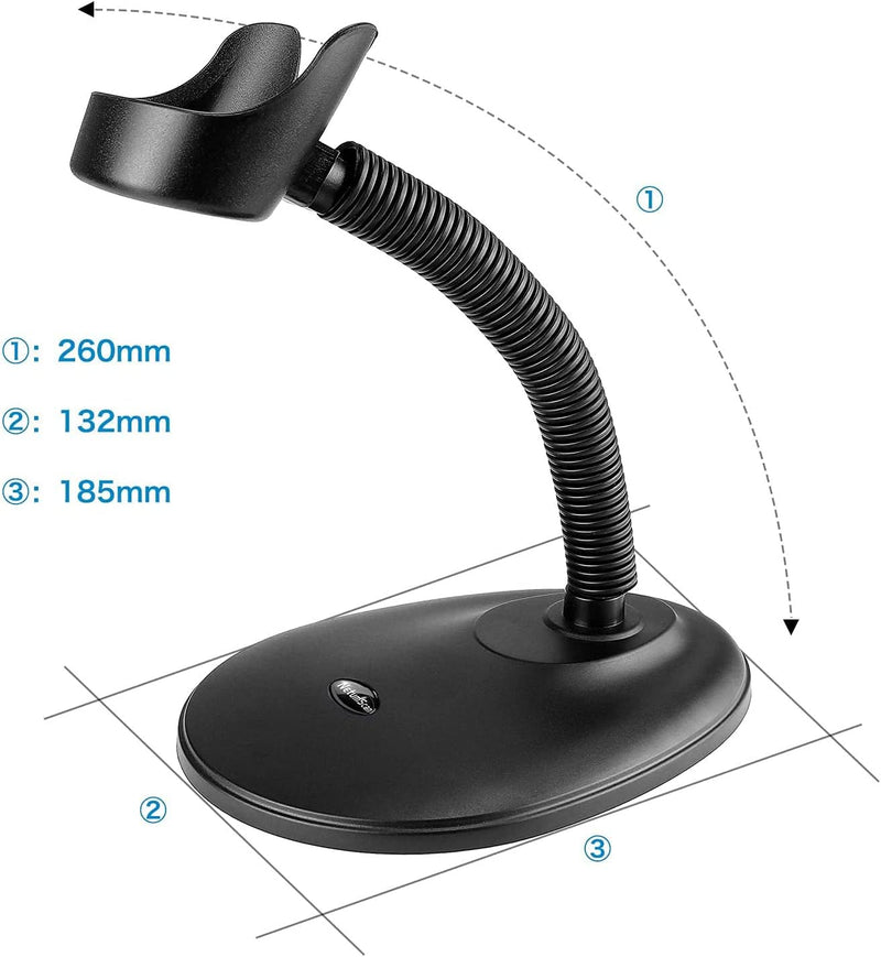 NetumScan Wireless 2D Barcode Scanner Automatischer USB-Barcodeleser mit freihändigem verstellbarem