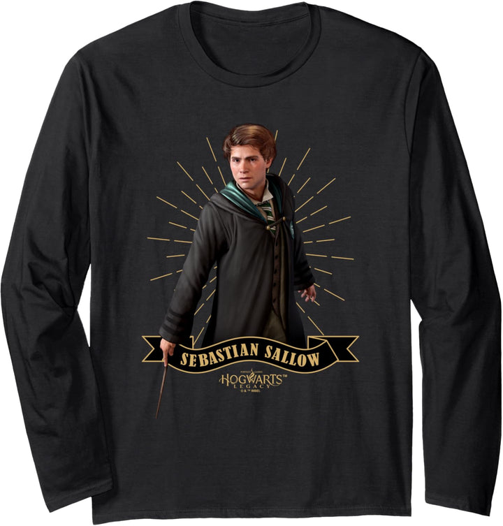 Harry Potter Hogwarts Legacy Sebastian Sallow Slytherin Langarmshirt