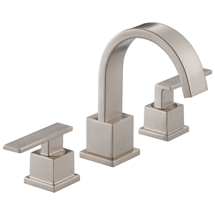 Delta Faucet Tesla Weit verbreiteter Badezimmer-Wasserhahn aus gebürstetem Nickel, Badezimmer-Wasser