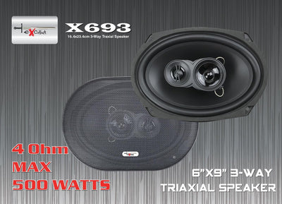 Excalibur X693 3 Wege Auto Lautsprecher 16 x 23 cm/6 x 9 500 W Paar Preis für viele Ford, Mazda oder