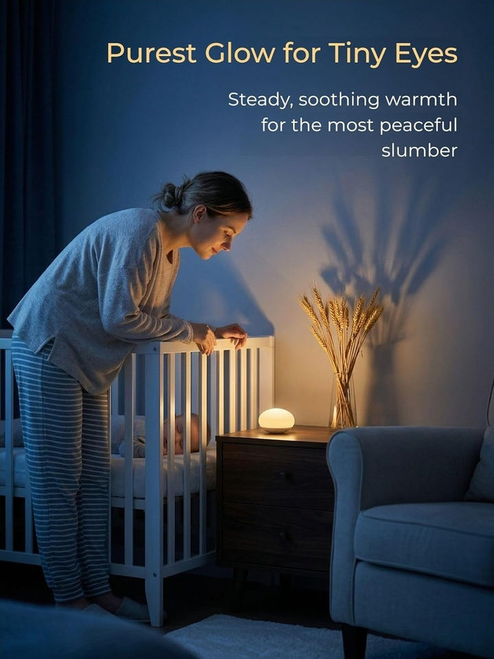 Anico Baby Night Light, Minimalist Nursery Lamp for Breastfeeding, Soft BPA-Free Silicone Touch, Eye