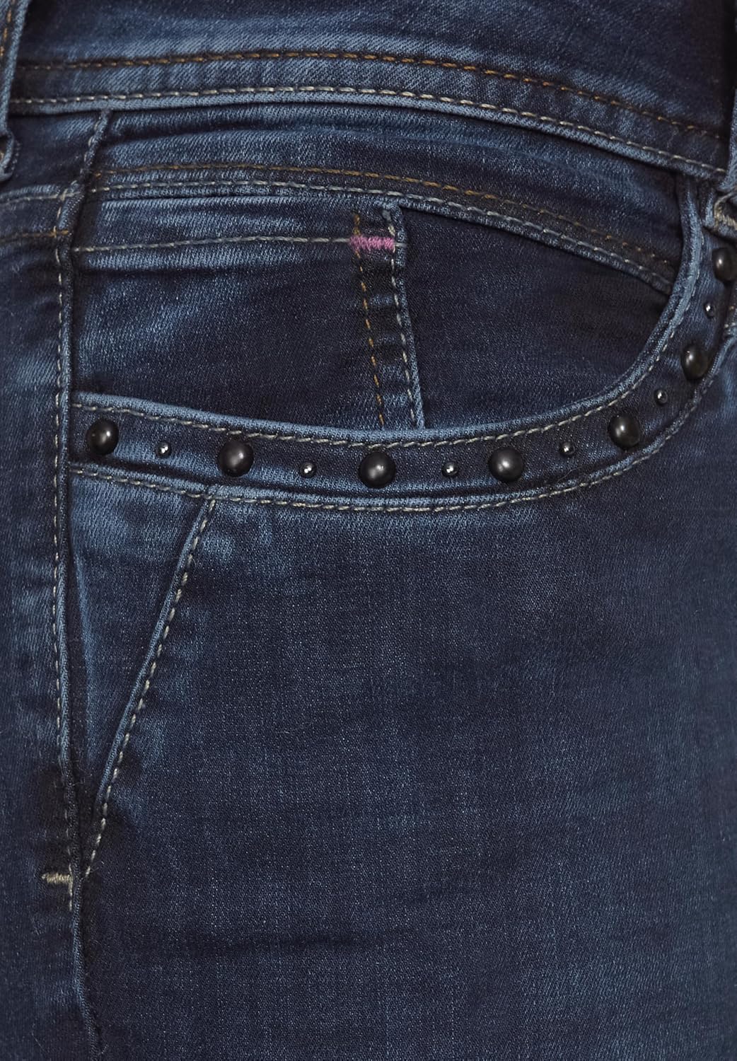 Street One Damen Jeanshose 25W / 30L Blue Black Random Wash, 25W / 30L Blue Black Random Wash