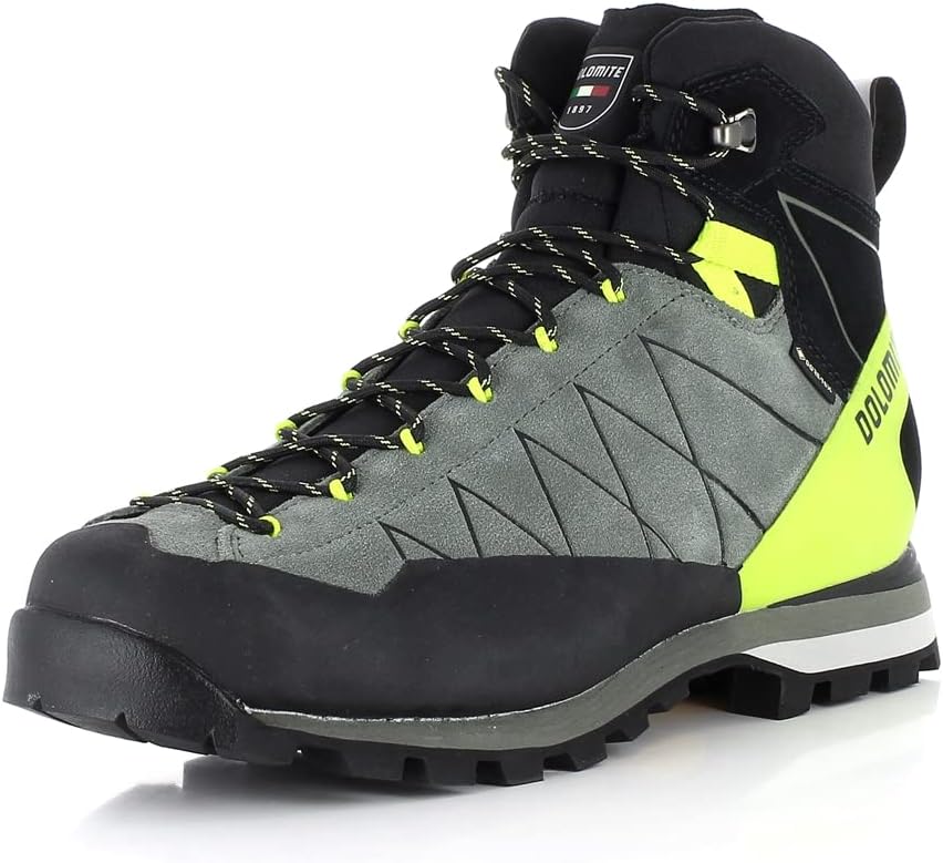 Dolomite Herren Crodarossa Hi GTX Stiefel Bootsschuh 42 EU Silber Grün Limettengrün, 42 EU Silber Gr
