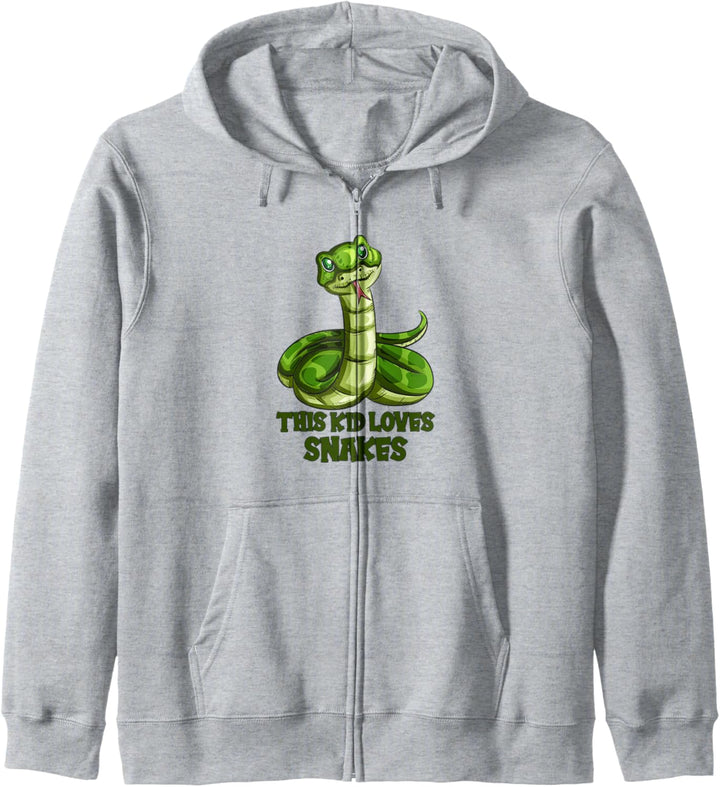 Klapperschlange Python Kinder Schlange This Kid Loves Snakes Kapuzenjacke