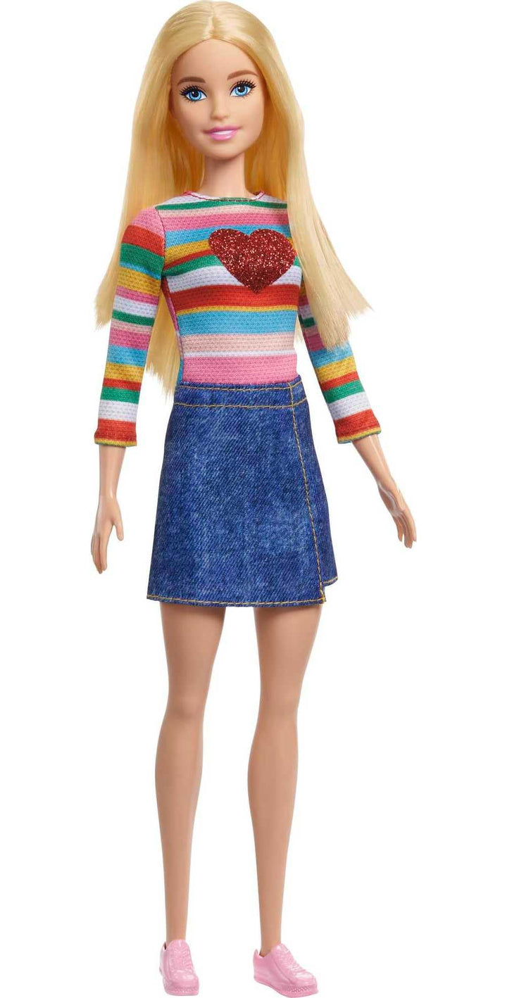 Barbie Puppe, Malibu Adventure for Two Serie, blonden Haaren, Herz Shirt, Denim Shirt, inkl Puppe, G
