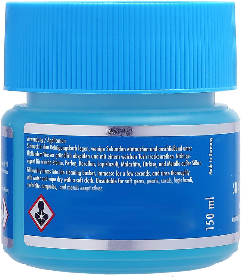 Sambol Silber Tauchbad Set 150 ml Silberbad und 15x16cm Silberpoliertuch