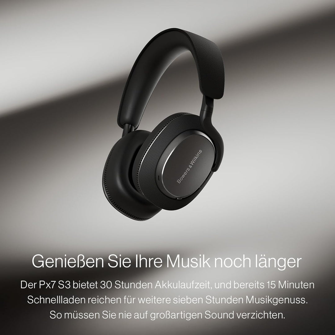 Bowers & Wilkins Px7 S3 Over-Ear-Kopfhörer mit Geräuschunterdrückung, kabellos, aptX™ Lossless, Schn
