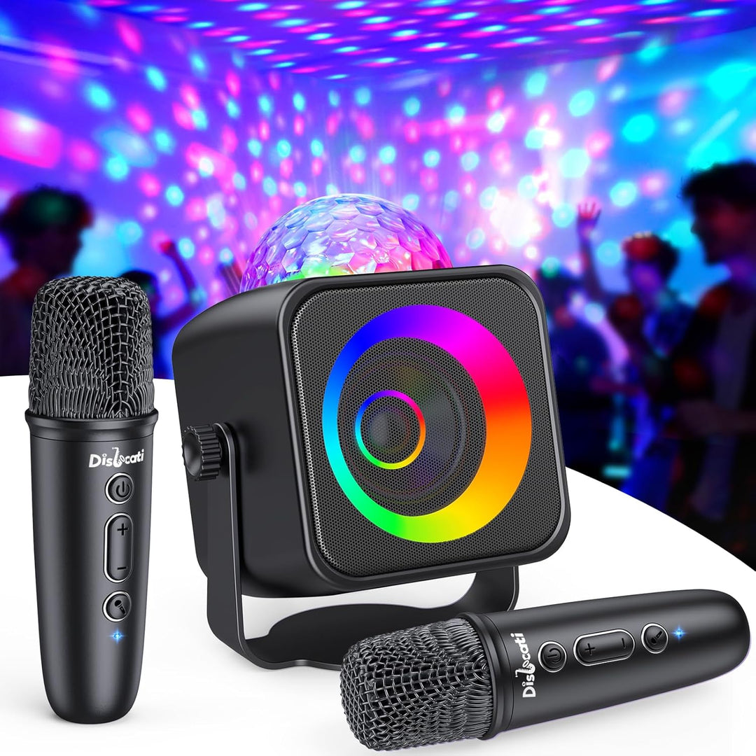 Dislocati Karaoke Maschine Mikrofon Kinder und Erwachsene, Geschenke Kinder Spielzeug Junge 3-15 Jah