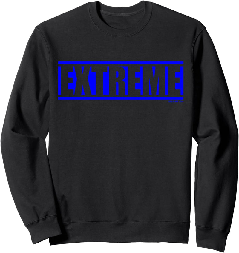 Extreme Blau Gym Fitness Workout Gym blaues Druck Motiv Sweatshirt