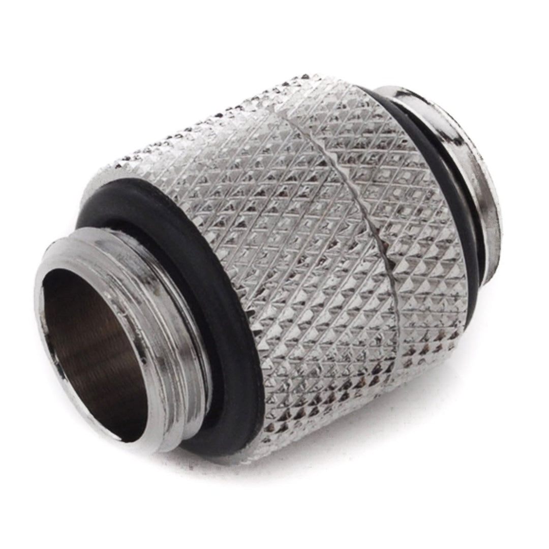 Bitspower Adapter gerade G1/4 Zoll AG Auf G1/4 Zoll AG - drehbar, Silber glänzend