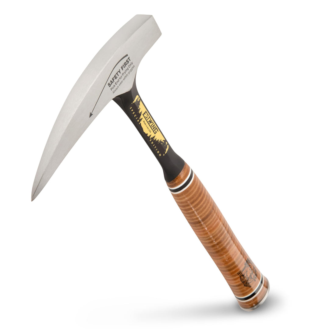 Estwing Steinpickel-Halter mit zulaufender Spitze & Ledergriff, für 625 g, E30SE Black-special Editi