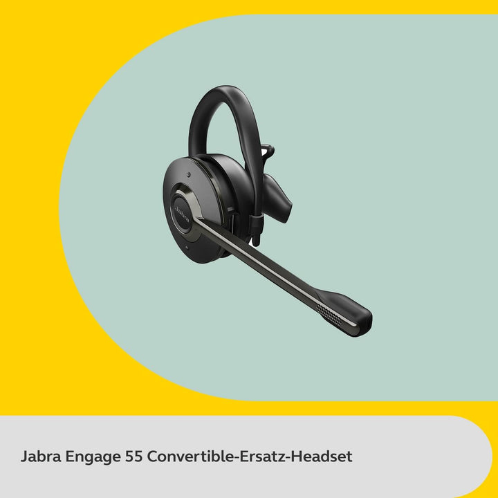 Jabra Engage 55 schnurloses Convertible-Ersatz-Headset – Mikrofon mit Geräuschunterdrückung, Gehörsc