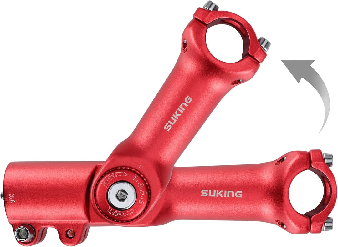 BESNIN Fahrrad Vorbau,Radfahren MTB Vorbau 0-90° 31.8MM OR 25.4MM 60/93/100mm Mountainbike Lenker Vo