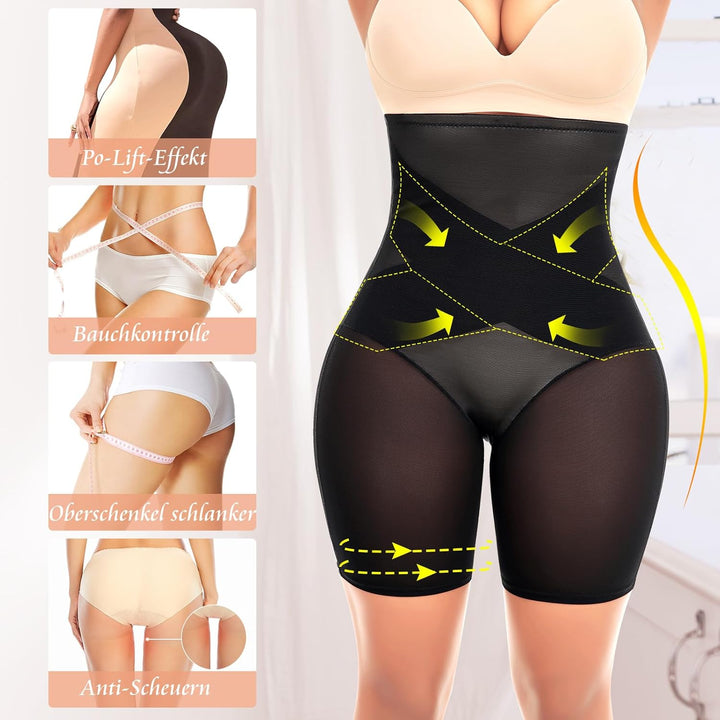 Werkiss Bauchweg Unterhose Damen Shapewear Miederhose Hohe Taille Unterwäsche Figurenformend Bauchko