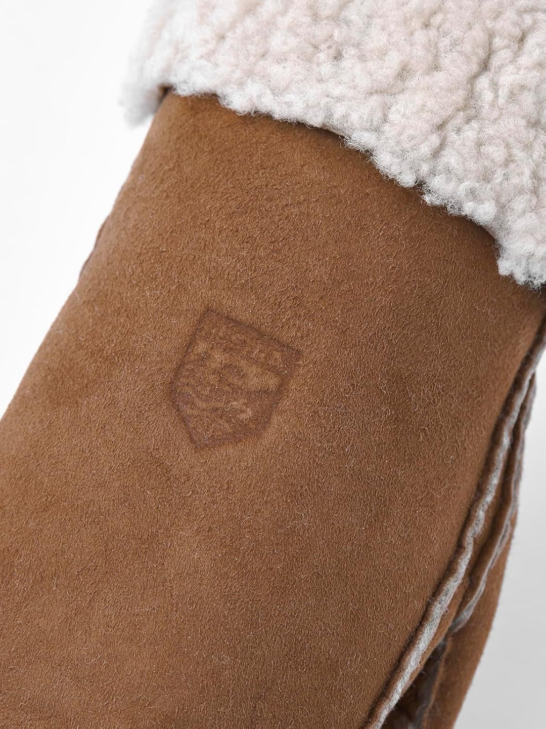 Hestra Lederhandschuhe für Damen: Lammfell Dünner Winterhandschuh mit Fellmanschette 9 Beige, 9 Beig