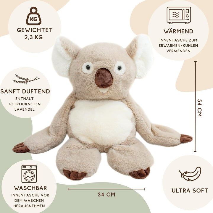 DRACA Weighted Stuffed Animal Gewichtskuscheltier 2,3kg | Gewichtstiere Kinder Weighted Plush | Gewi