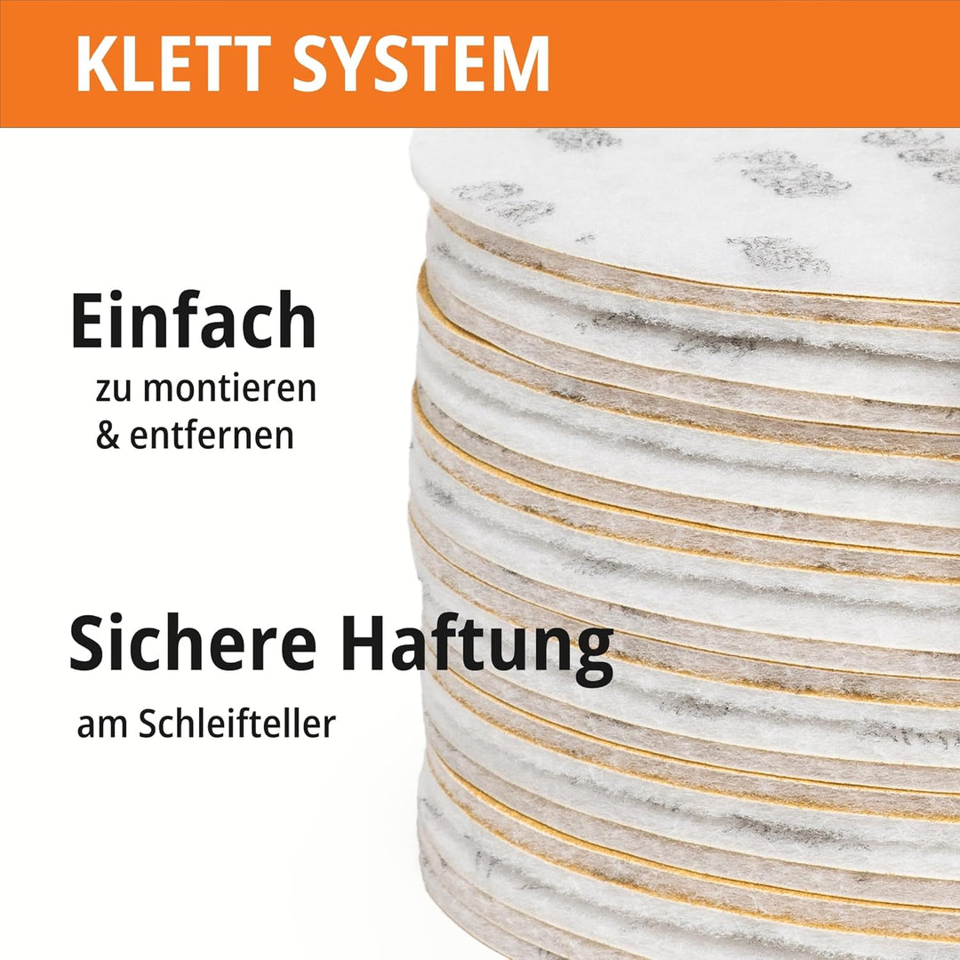 Profi Klett-Schleifscheiben Schleifpapier Schleifgitter von Wabrasive | geeignet für Flex Schleifgir