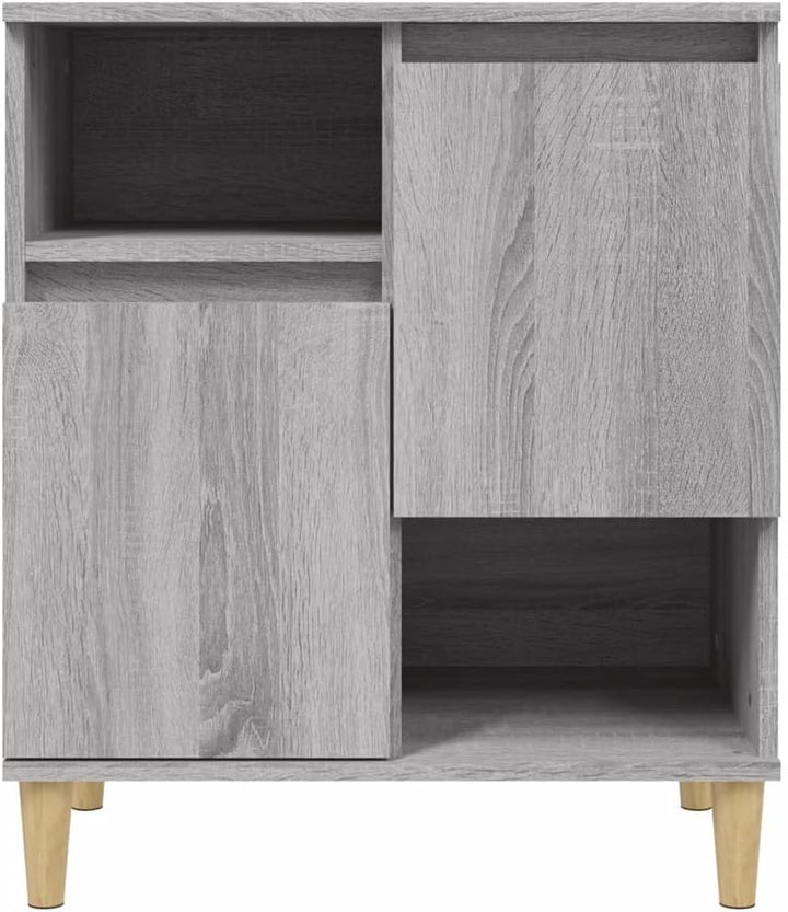 vidaXL Sideboard, Kommode mit 4 Fächern 2 Türen, Highboard Wohnzimmerschrank mit Holzbeinen, Schrank