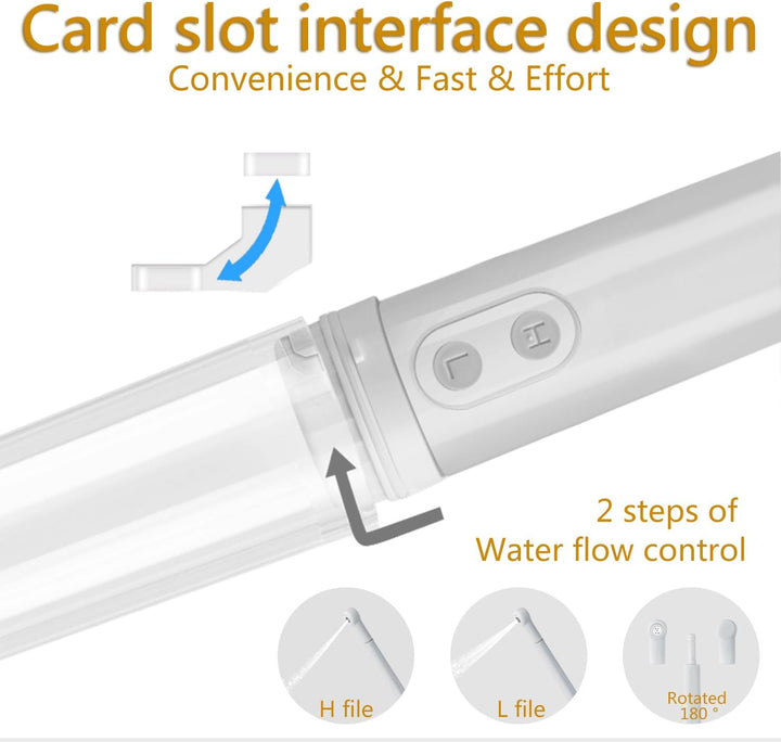 Po Dusche 140ml, IPX6 Wasserdichter Elektrischer Mobiles Reise Bidet Popodusche mit Düse 180-Grad-An