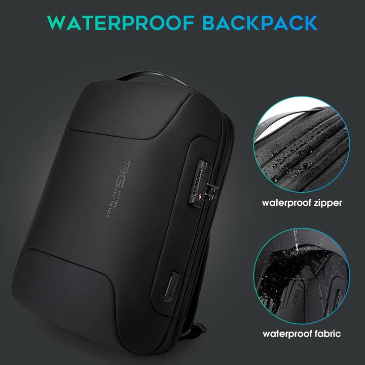 BANGE Anti-Diebstahl-Rucksack mit USB-Ladeanschluss, leichter Business-Rucksack für Damen und Herren