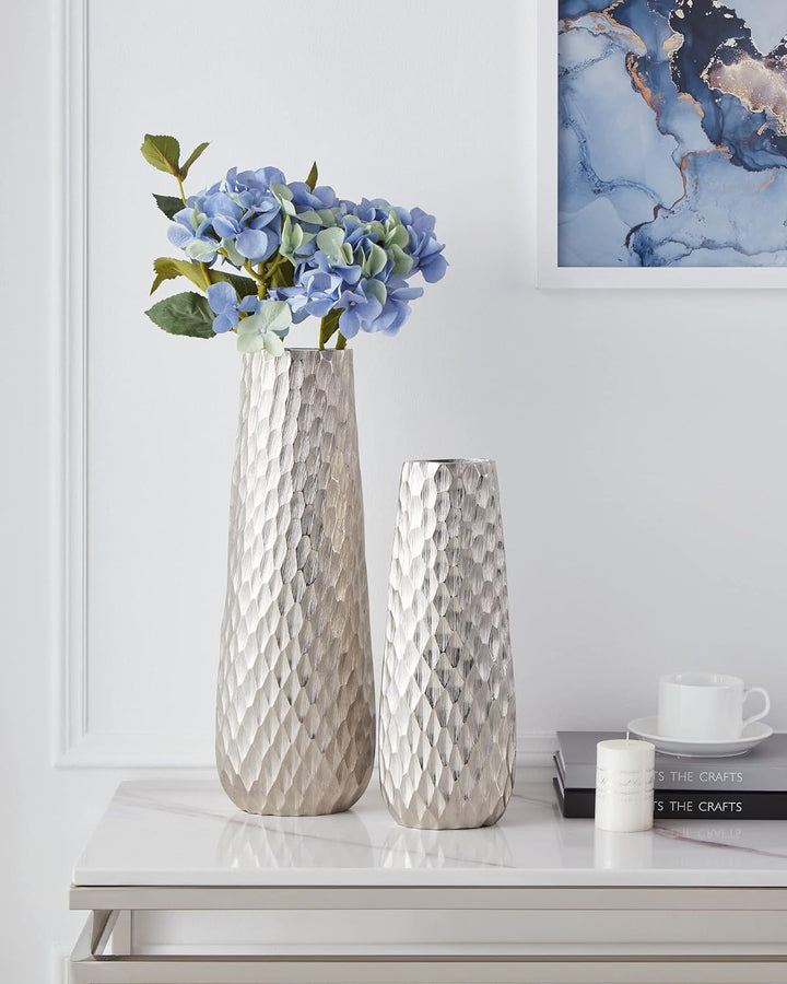 EGLO LIVING Metallvase Nilgaut, Elegante Deko Vase, gehämmerte Dekovase für Wohnzimmer, Blumenvase a
