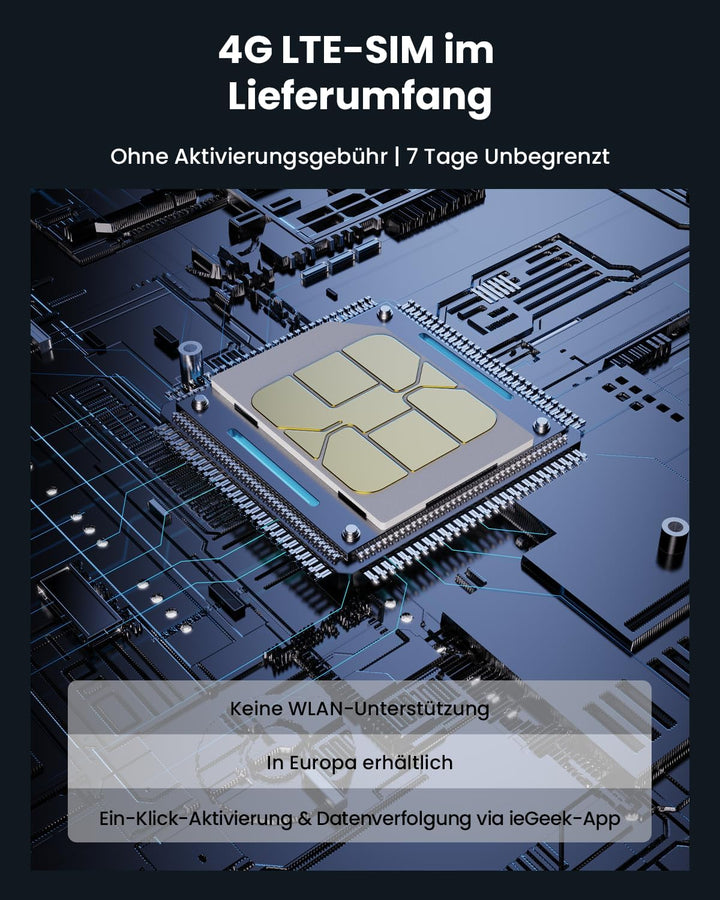 ieGeek Tragbare 4G Überwachungskamera mit SIM Karte, Magnetische Sicherheitskamera für Reisen ohne W
