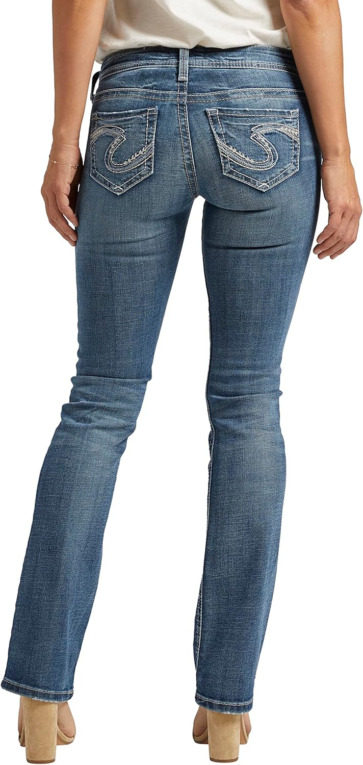 Silver Jeans Damen Tuesday Low Rise Slim Bootcut Jeans 30W / 33L Mittlere Indigo-waschung, 30W / 33L