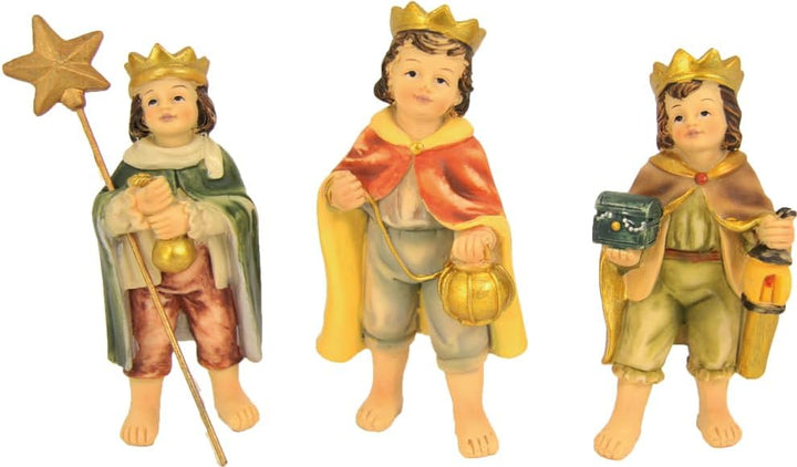 FADEDA 3X Sternsinger/Höhe:7 cm/handbemalt/detailgetreue Krippen Figuren - Weihnachten Tisch Dekorat