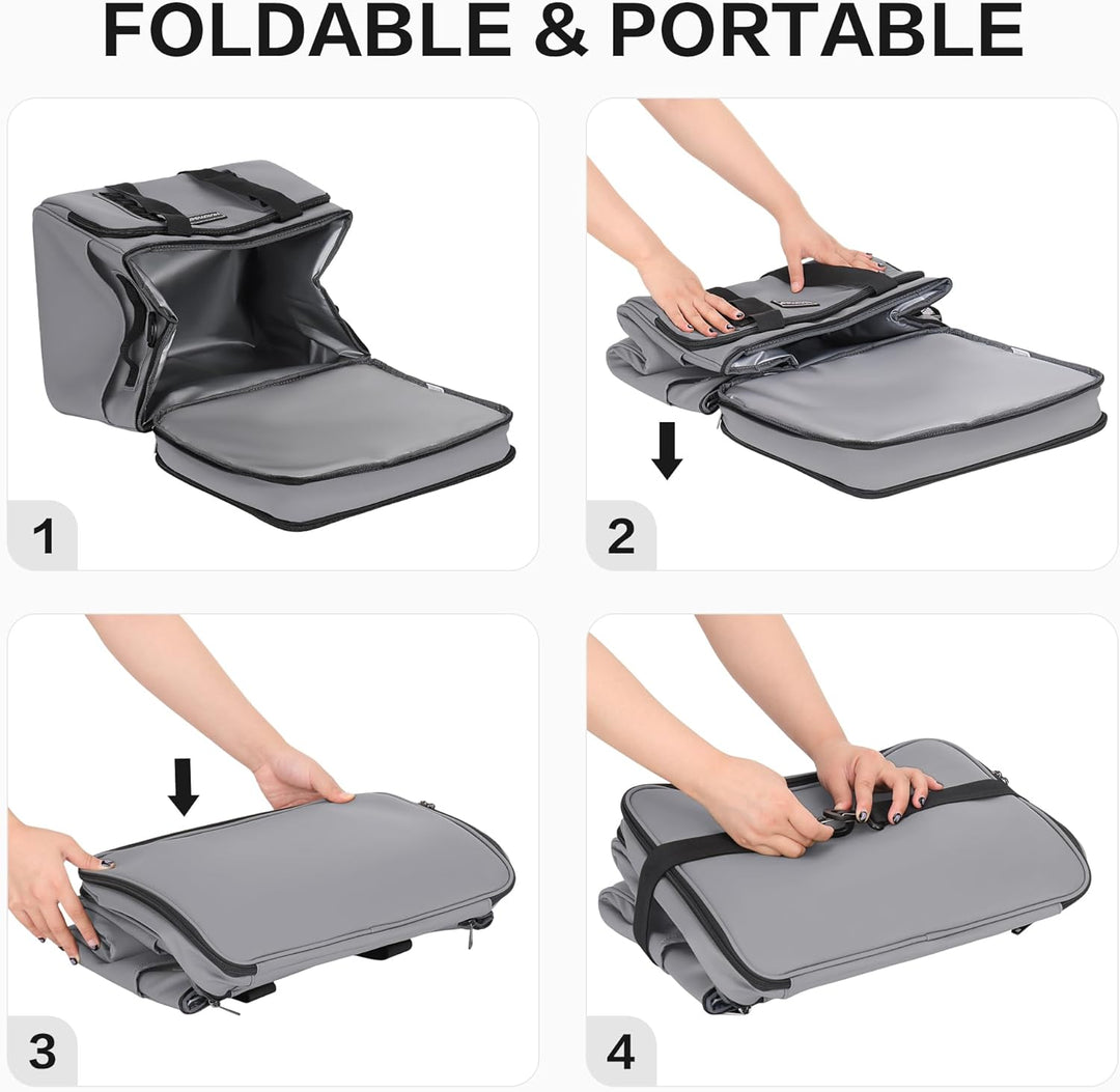 Hulongo Kühltasche Isoliert Kühltasche Wasserdicht Picknick Doppel-Thermotasche für Camping, Reisen,