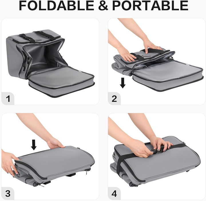 Hulongo Kühltasche Isoliert Kühltasche Wasserdicht Picknick Doppel-Thermotasche für Camping, Reisen,
