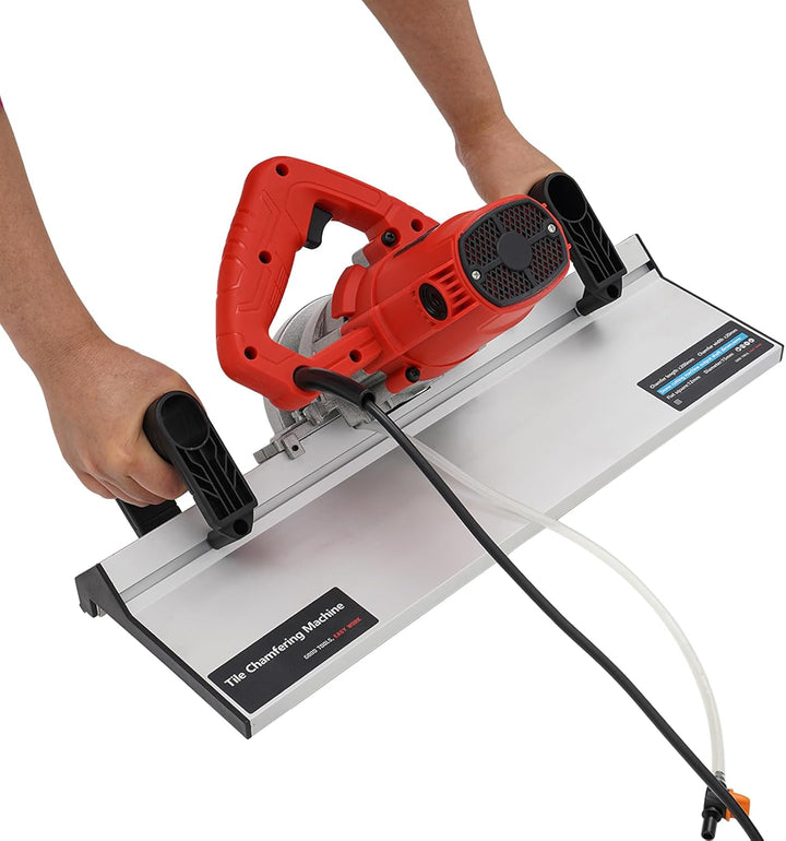 1200W Elektrischer Fliesenschneider, 43-Grad-Fliesen-Anfasmaschine mit Sägeblatt, staubfreies Fasen-