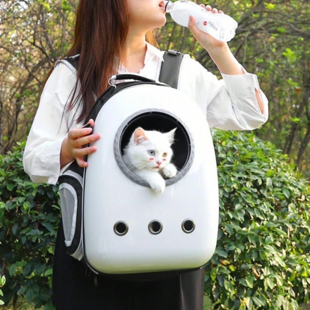 PARENCE - Transportrucksack für kleine Hunde und Katzen - Moderne Tasche mit transparentem Fenster,
