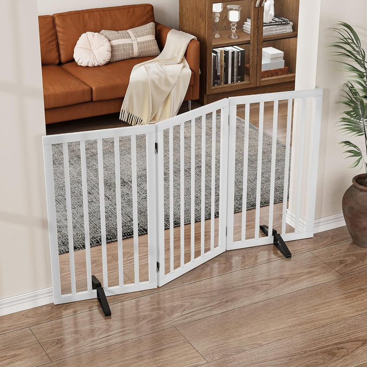 Freistehendes Hundegitter, Faltbares Hundebarriere für Tür,Treppen,Flur,Küche &amp; Schlafzimmer, Freist