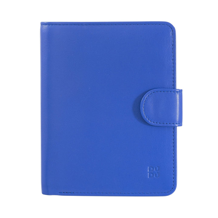 DUDU Damen Portemonnaie aus weichem buntes Leder, RFID-Block, Reissverschluss und Kreditkartenhalter