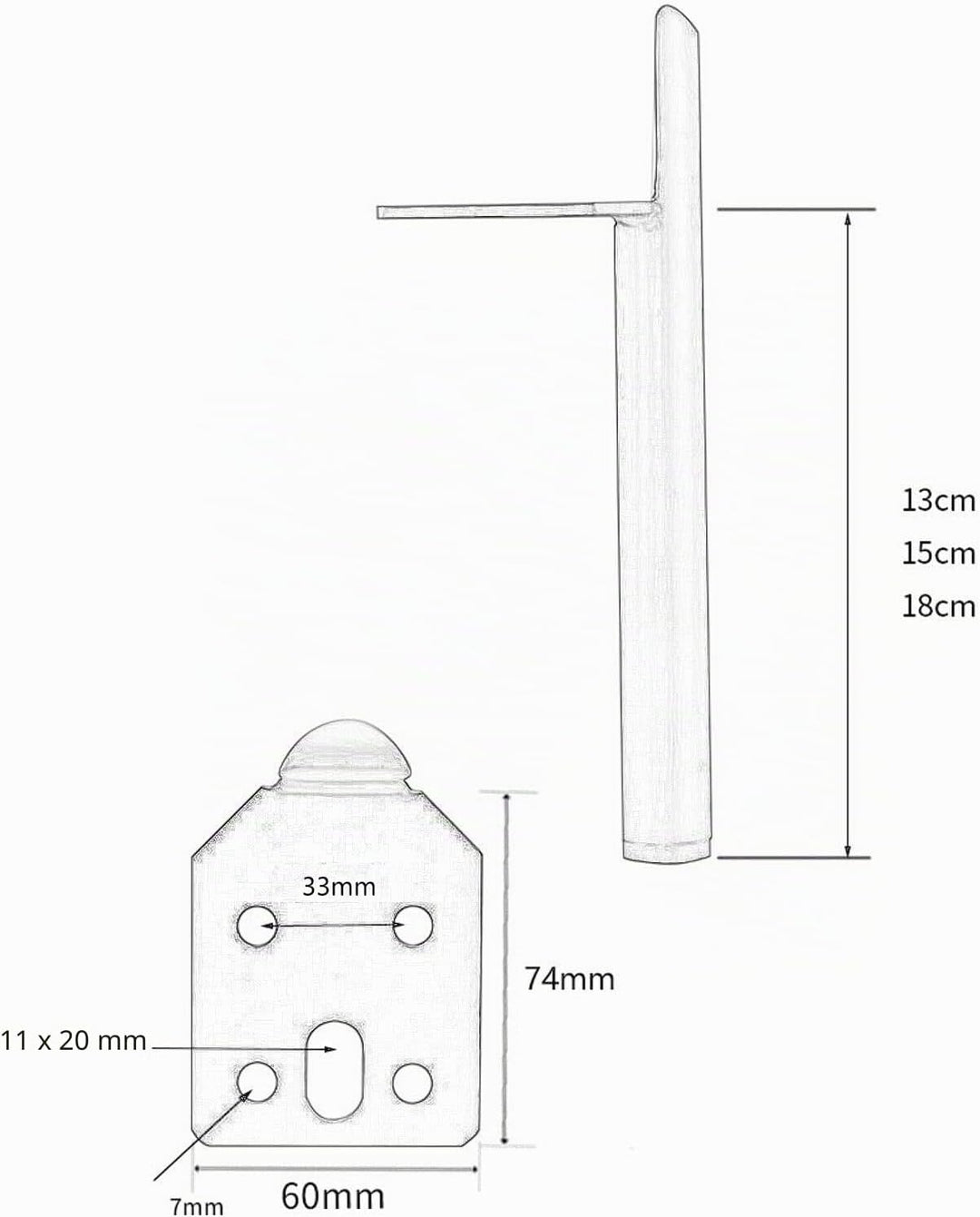 SHUIOG 4 Stück Ersatz Möbelfüsse Gold Metall, 7" / 18cm Möbelfüsse, DIY Möbel Füsse Tischbeine Schra