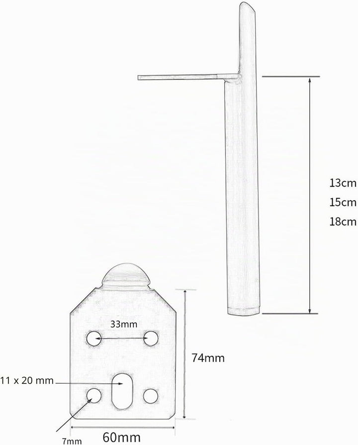 SHUIOG 4 Stück Ersatz Möbelfüsse Gold Metall, 7" / 18cm Möbelfüsse, DIY Möbel Füsse Tischbeine Schra
