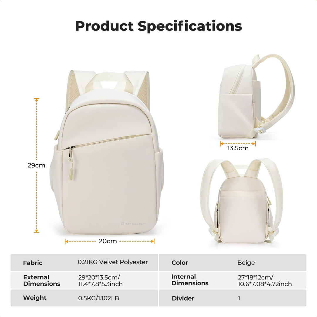 K&F CONCEPT Täglicher Kamerarucksack, Fotorucksack Klein Tragbar mit Verstellbarem Schultergurt für