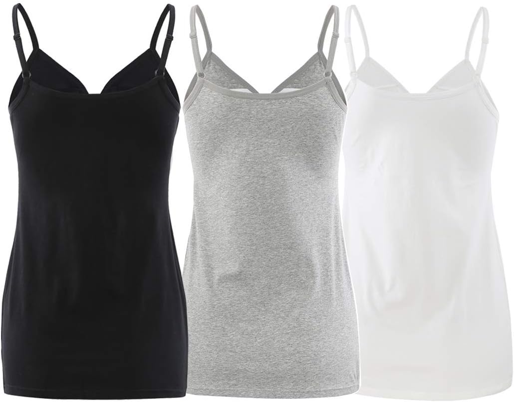 ZUMIY Schwangerschaft Stillen Top, Damen Baumwolle Umstandskleidung Schlaf Ärmellos Cami mit Verstel