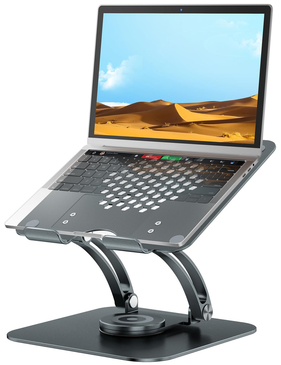 tounee Laptop Ständer mit 360° Drehbarer Basis, Ergonomisch Laptopständer Höhenverstellbar, Laptop E