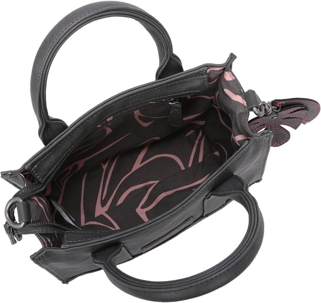 Fritzi aus Preussen Damen Eco Square Handtasche Anthra Einheitsgrösse, Anthra Einheitsgrösse