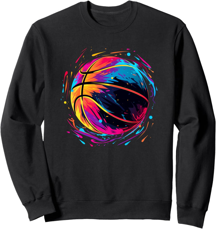 Retro Basketball für Jungen und Mädchen im 80er Jahre Stil Sweatshirt