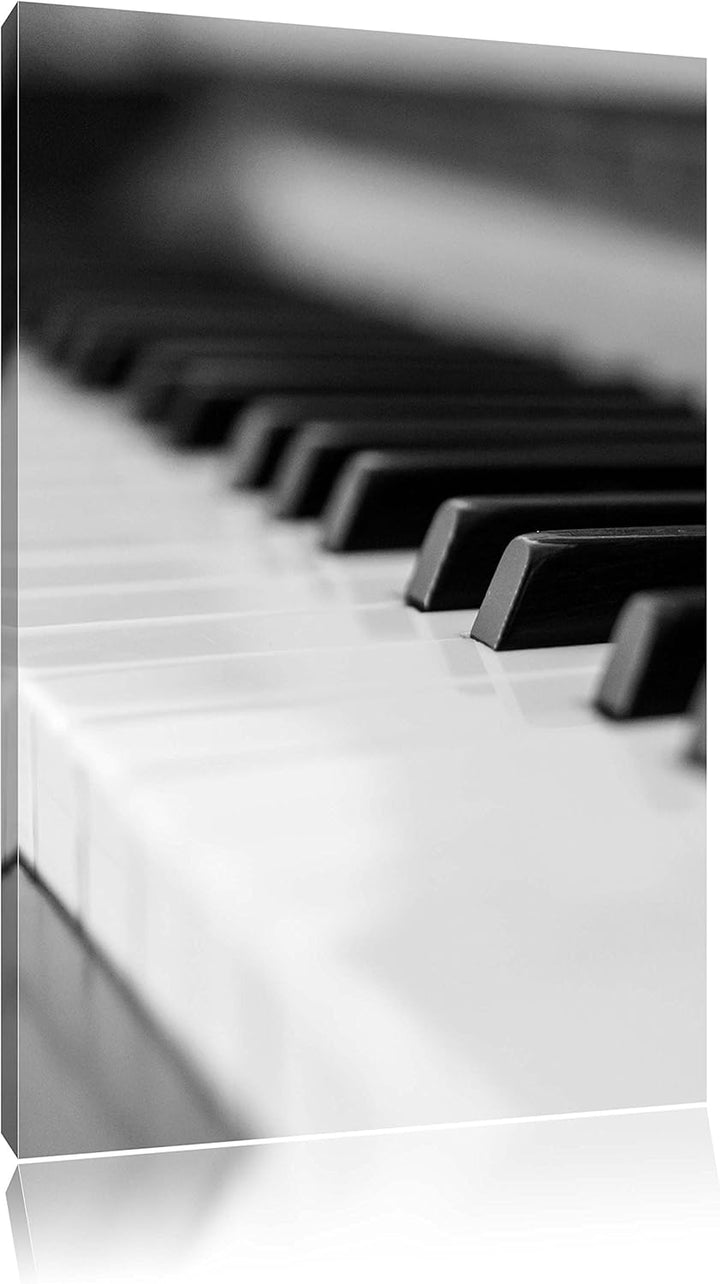 Elegantes Klavier, Format: 100x70 auf Leinwand, XXL riesige Bilder fertig gerahmt mit Keilrahmen, Ku