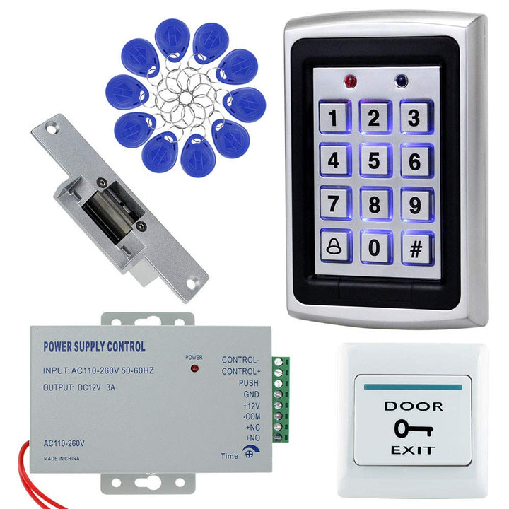 OBO HANDS Komplettes Zugangskontrollsystem Set Metall Controller 1000 Tastatur + 12V NC Elektroschlo