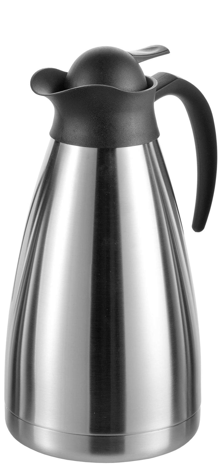 Esmeyer Isolierkanne Thermoart 1,5 Liter, Edelstahl, Silber/schwarz 1500 ml, 1500 ml