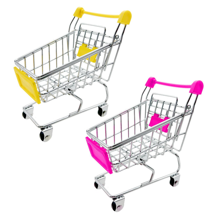 Mini-Einkaufswagen, Mini-Einkaufswagen, Mini-Einkaufstrolley, Einkaufskorb, für Schreibtischdekorati