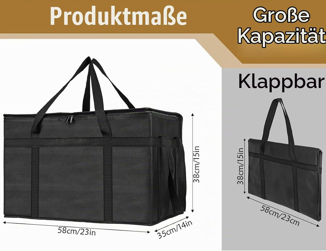 XXXL Isolierkühltasche Oxford-Stoff, extra gross wasserdicht Spritzwasserschutz zusammenklappbar Sta