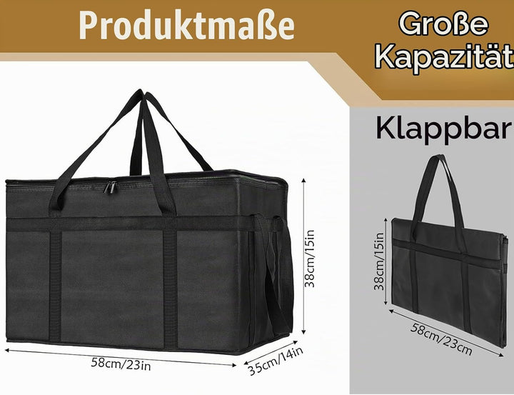 XXXL Isolierkühltasche Oxford-Stoff, extra gross wasserdicht Spritzwasserschutz zusammenklappbar Sta