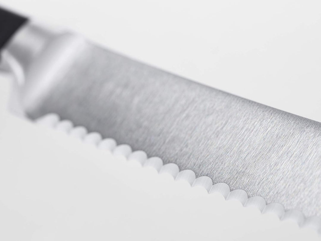 WÜSTHOF Classic Messergarnitur mit 6 Artikeln, Schwarz,silber 5 Kochmesser, Wetzstahl